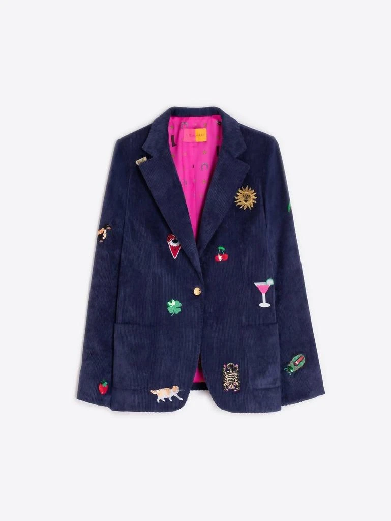 VILAGALLO Vilagallo - Gadea Corduroy Embroidery Blazer 3