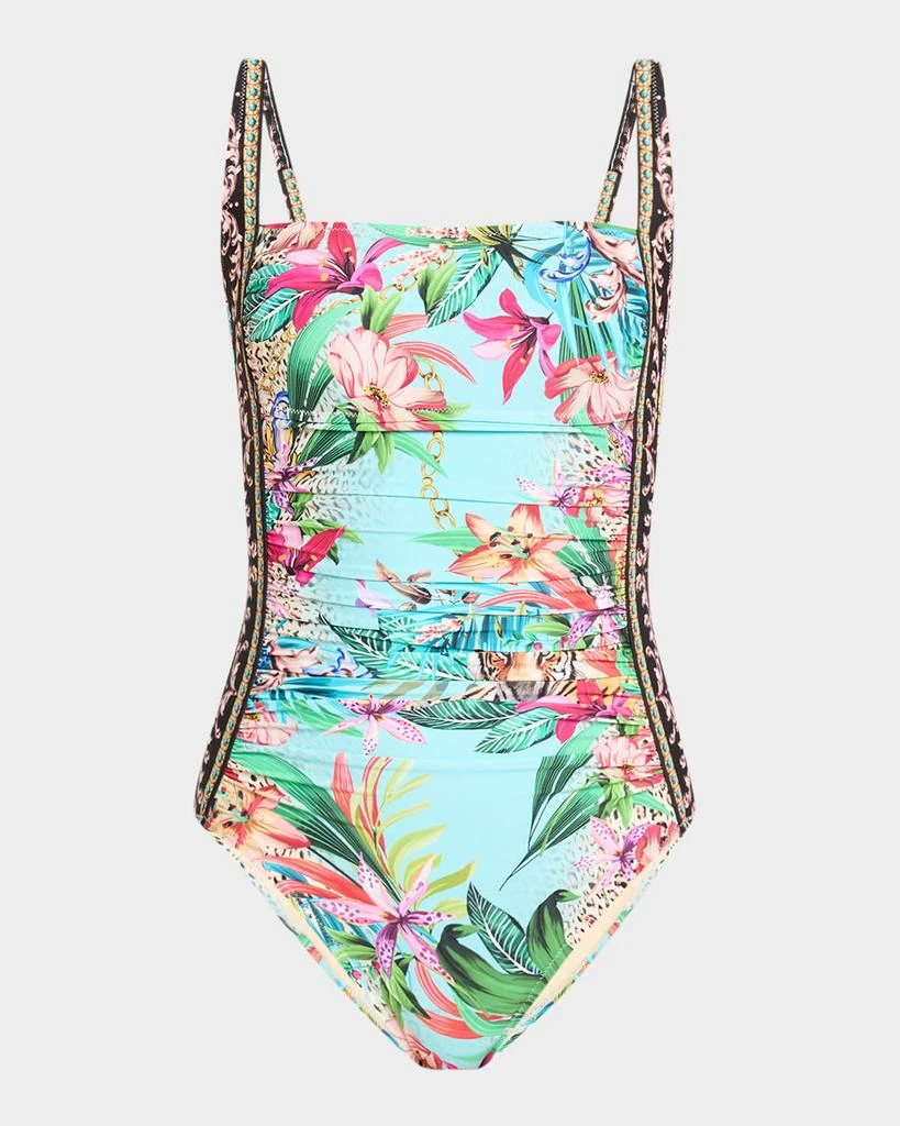 Johnny Was Miller Marilyn Ruchd One-Piece Swimsuit 1