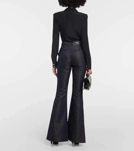 Balmain Flared Lurex® pinstripe jeans 3