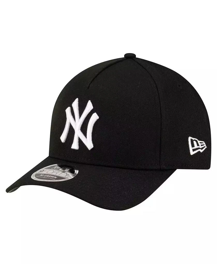 New Era Men's Black New York Yankees Player Replica 9FORTY Adjustable Hat 1