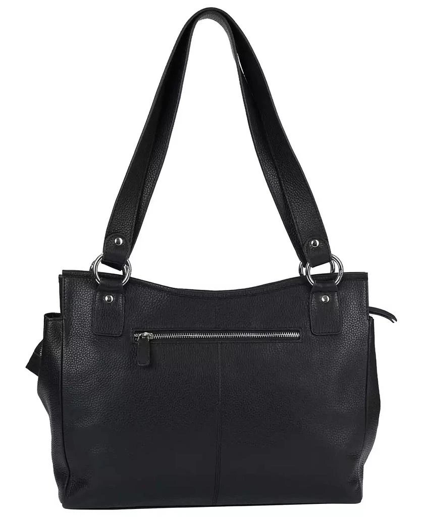 Mancini Leather Goods Pebble Kelsea Leather Shoulder Bag 3