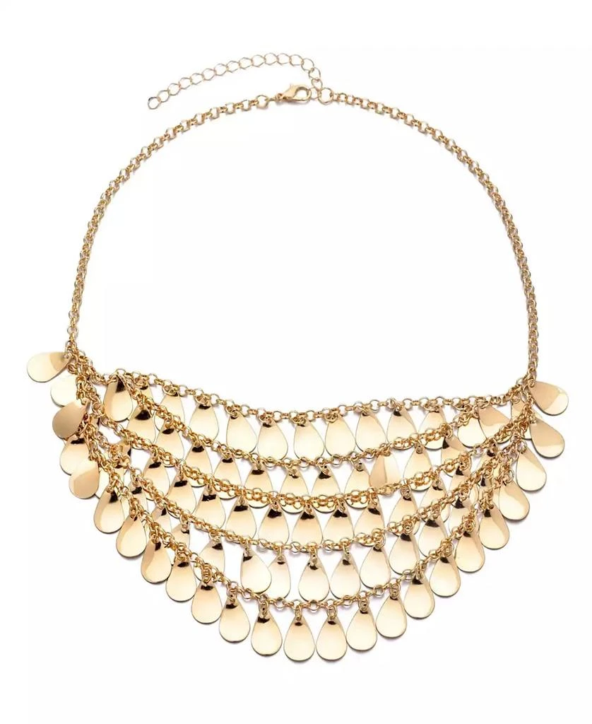 ADORNIA Gold Droplet Bib Necklace 2