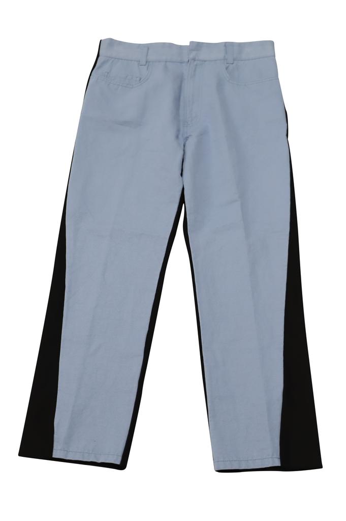 haider ackermann Azure Panel Cropped Trousers in Multicolor Wool
