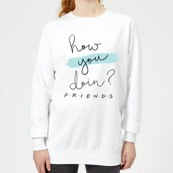 By IWOOT Friends How You Doin? Women's Sweatshirt - White 1