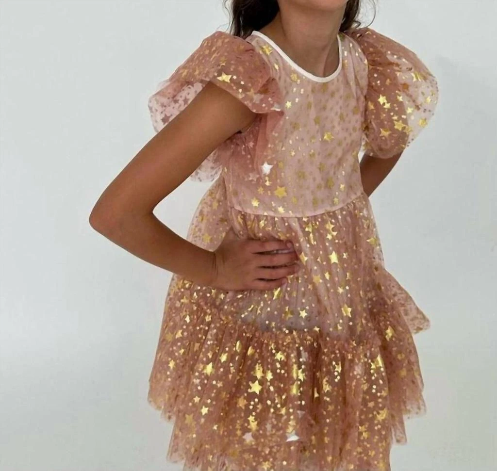 Lola + The Boys Lola + The Boys - Girls Goldie Star Dress 3