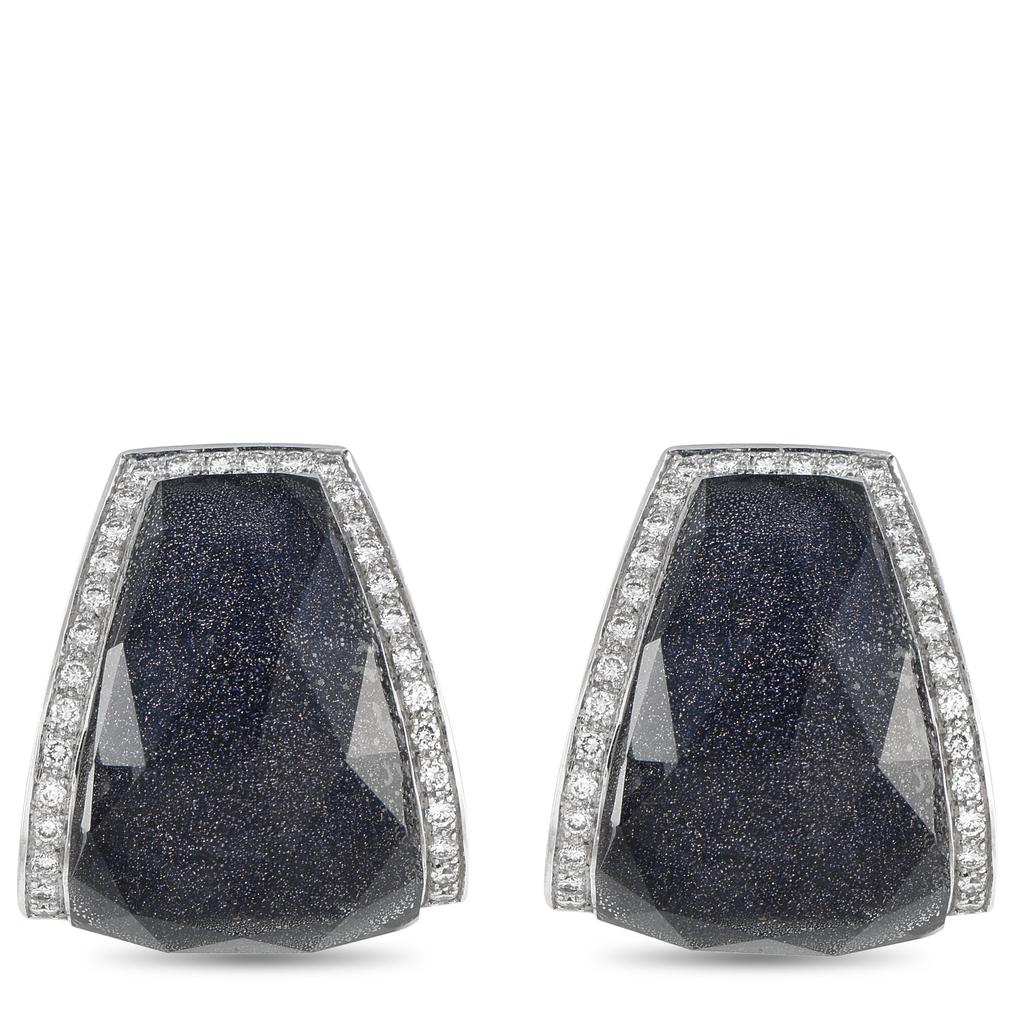 Stephen Webster 18K White Gold 1.0 ct Diamond Crystal Haze Earrings  SW18-100425