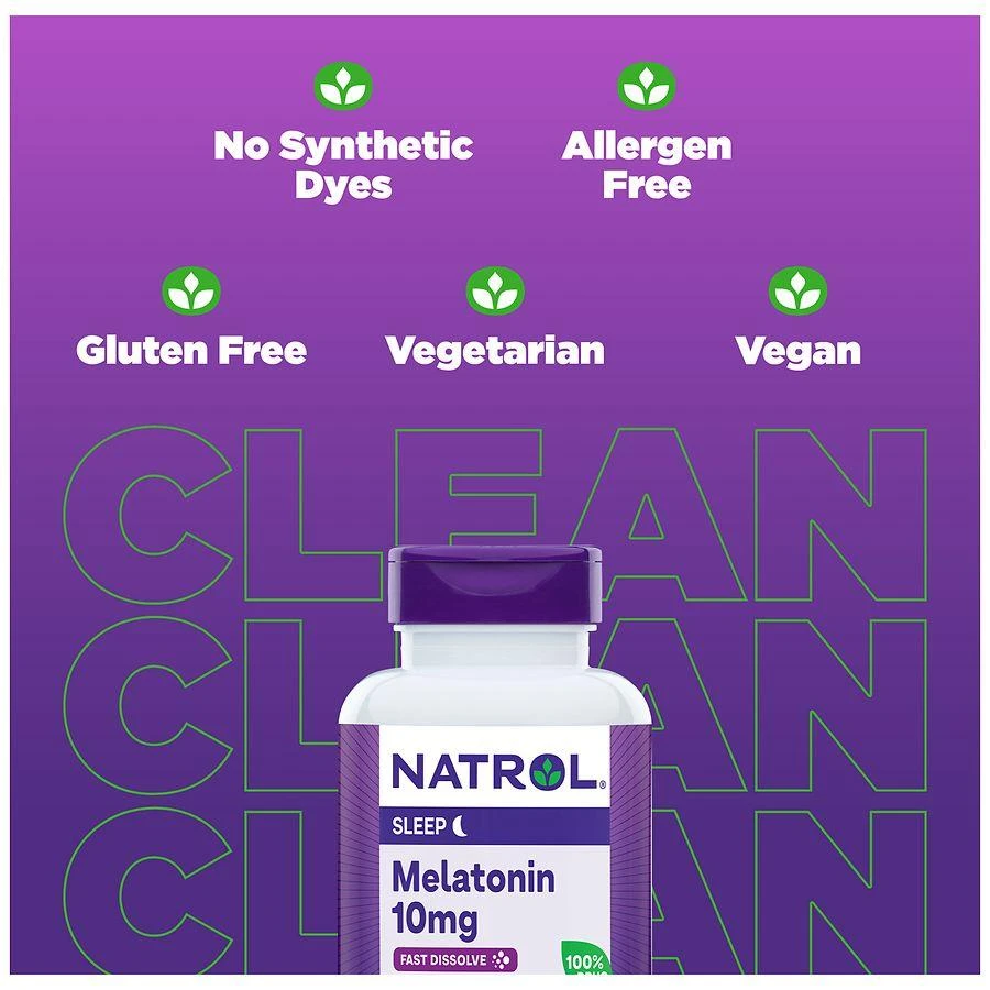 Natrol Fast-Dissolve 10 mg Melatonin Tablets Strawberry 9