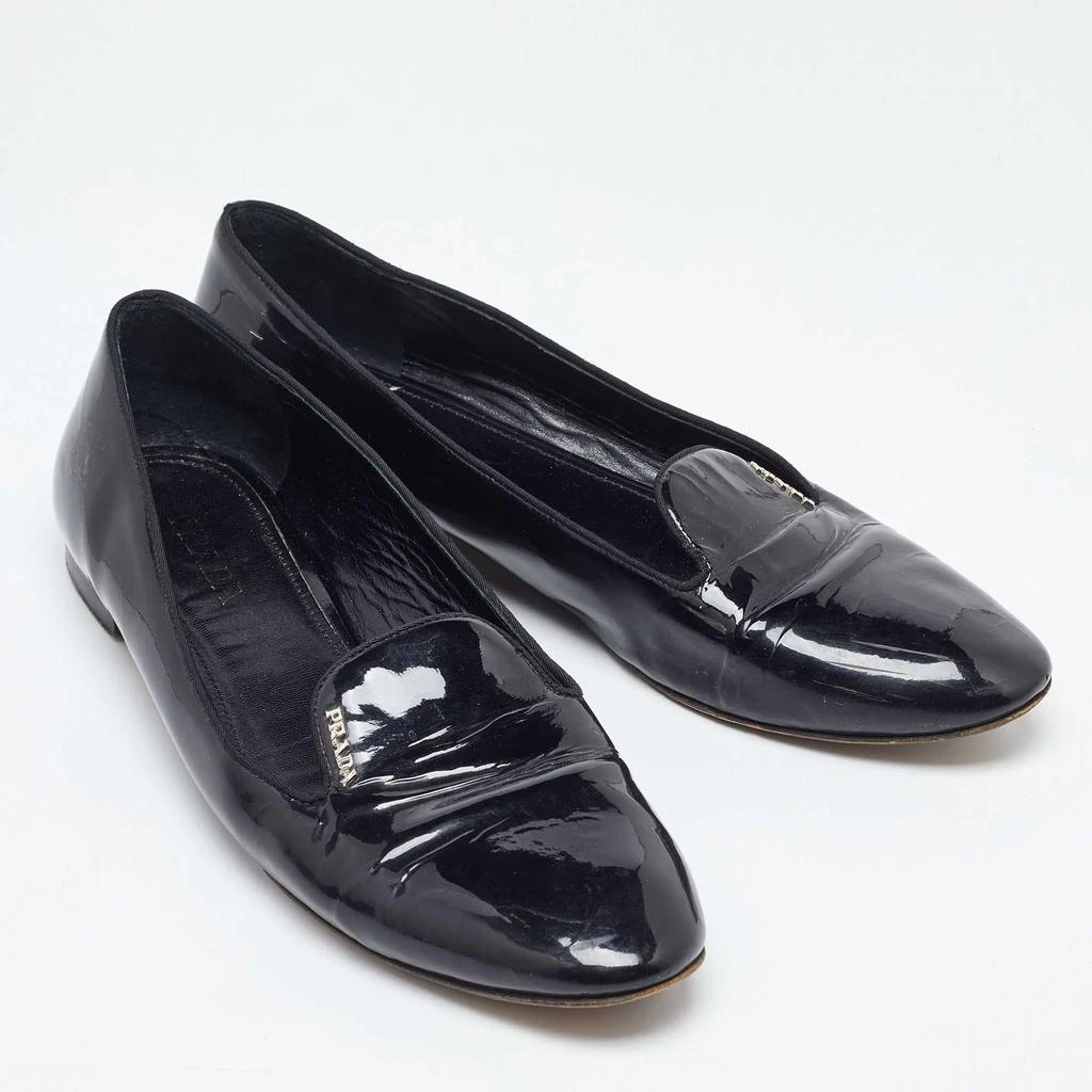 Prada Prada Black Patent Leather Smoking Slippers Size 41 4
