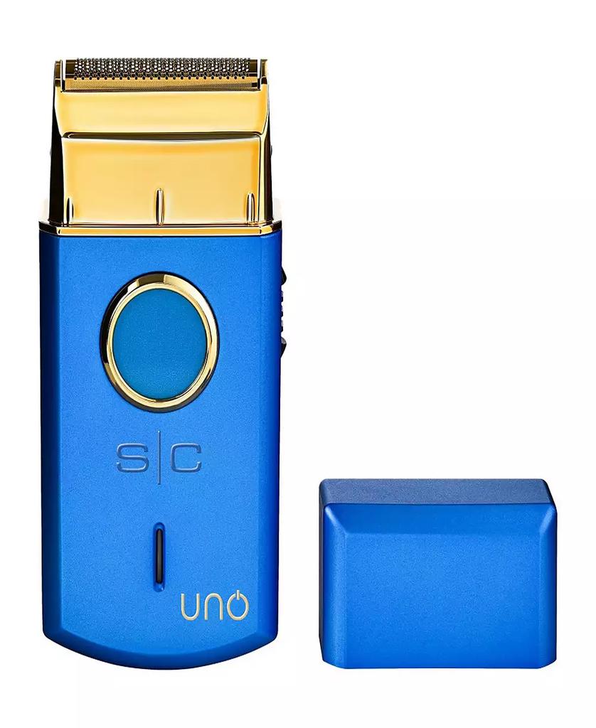 StyleCraft Professional Uno Travel Sized Single USB Rechargeable Mens Foil Shaver with Cap - Blue