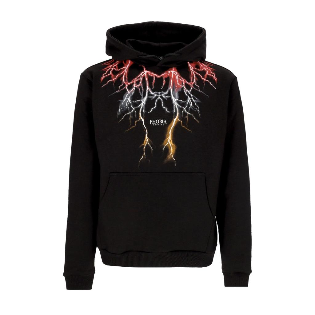 PHOBIA Lightweight Men's Hoodie Lightning Hoodie Black/red/grey/orange