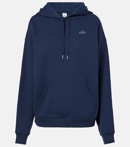 Alo Accolade cotton-blend jersey hoodie - Hoodies - BeyondStyle