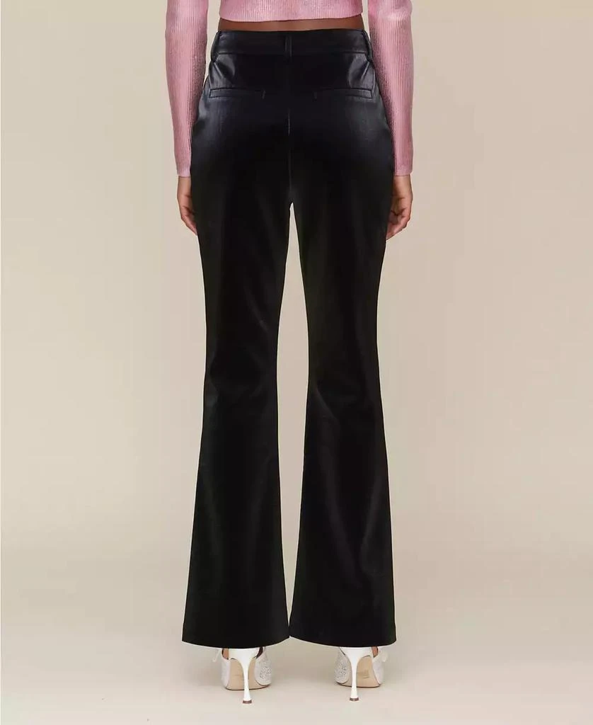 Avec Les Filles Women's Pintuck Kick-Flare High-Rise Pants 2