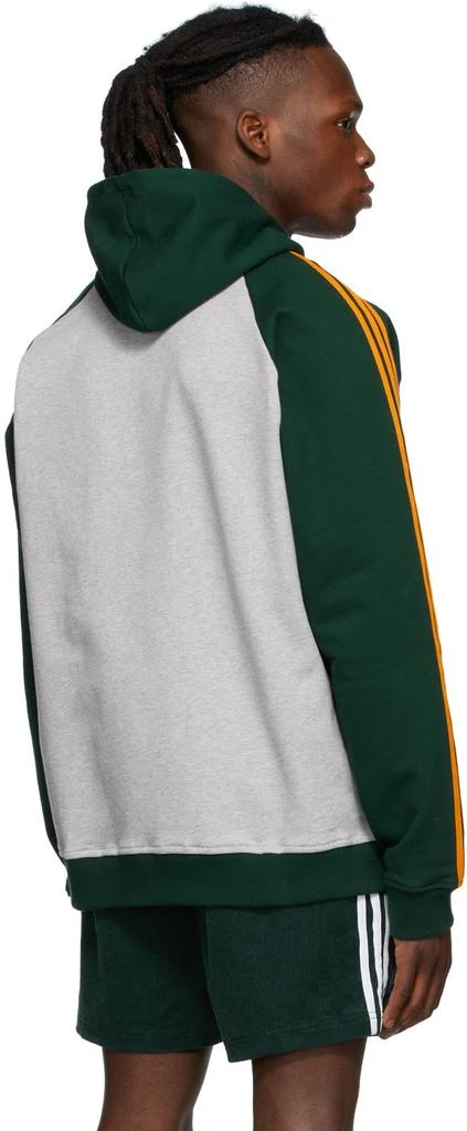 Noah Grey & Green adidas Originals Edition 3-Stripes Hoodie 3