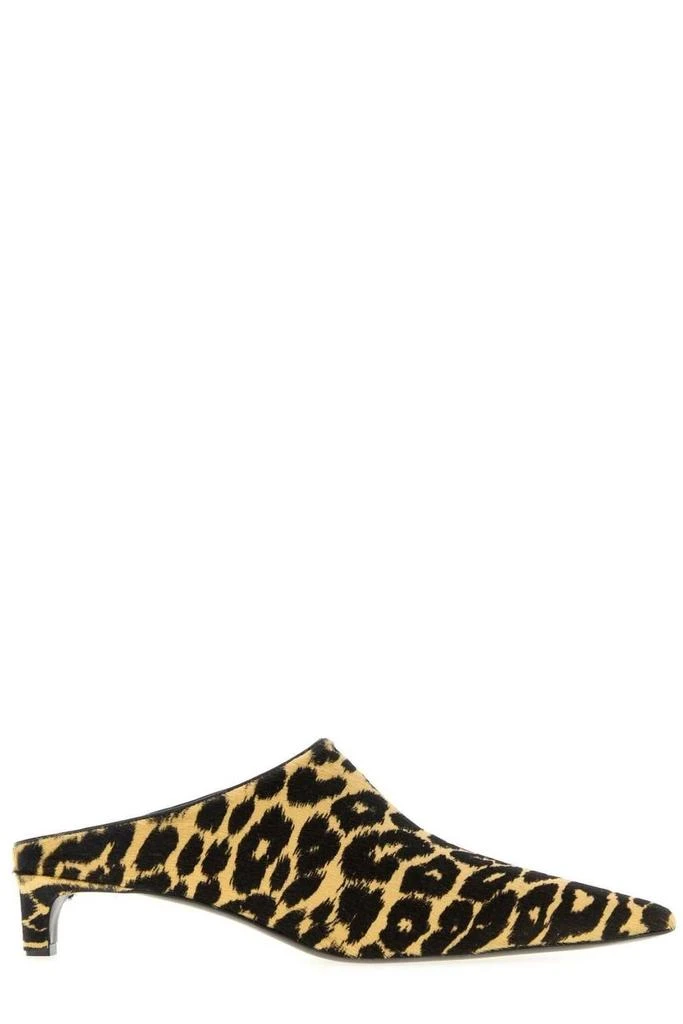 Jil Sander Jil Sander Leopard-Printed Pointed Toe Mules from Cettire