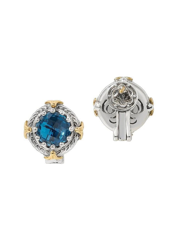Konstantino Anthos Sterling Silver, 18K Yellow Gold & Blue Spinel Earrings 2