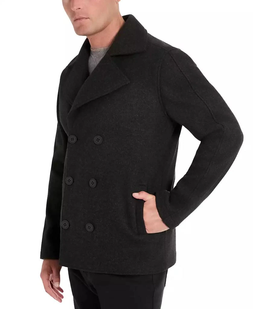Kenneth Cole Men's Double-Breasted Peacoat 3