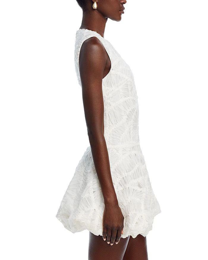 SIMKHAI Vallan Feathered Chiffon Mini Dress 5