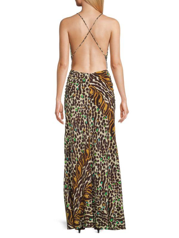 Adriana Iglesias Estela Silk Chiffon Dress