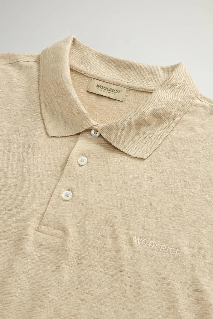 Woolrich Pure Linen Polo Shirt - Men - Blue 6