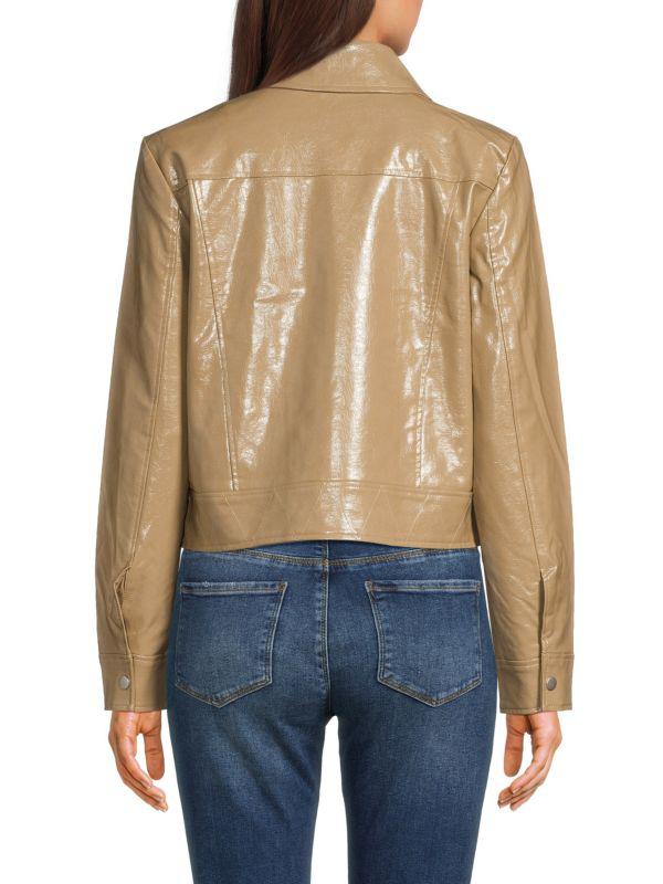 Bagatelle Relaxed Fit Faux Leather Biker Jacket