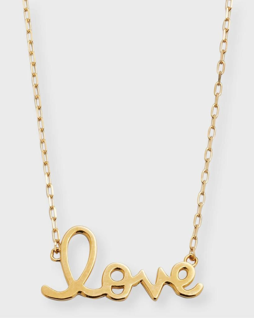 Sydney Evan 14K Yellow Gold Pure Love Script Necklace