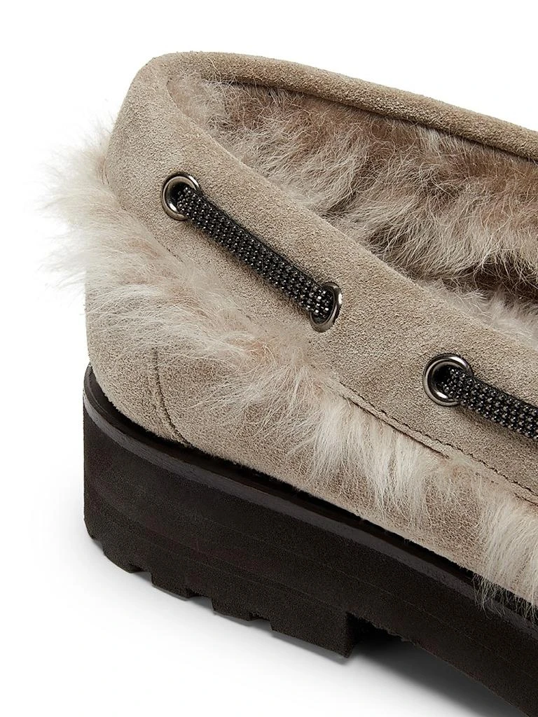 Brunello Cucinelli Suede-Shearling Loafers 5