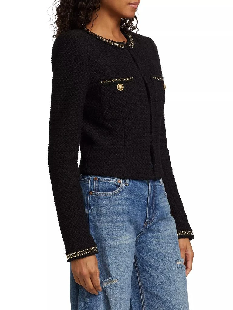 Alice + Olivia Shiloh Embellished Cotton Tweed Jacket 4