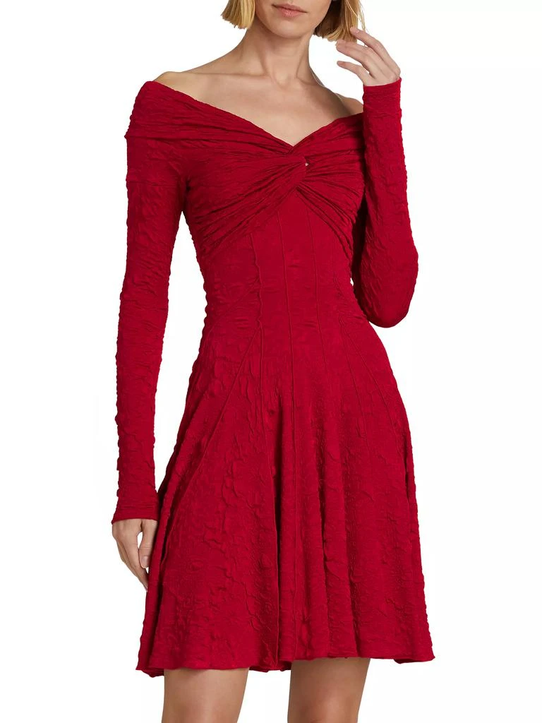 PRABAL GURUNG Textured Off-the-Shoulder Minidress 3