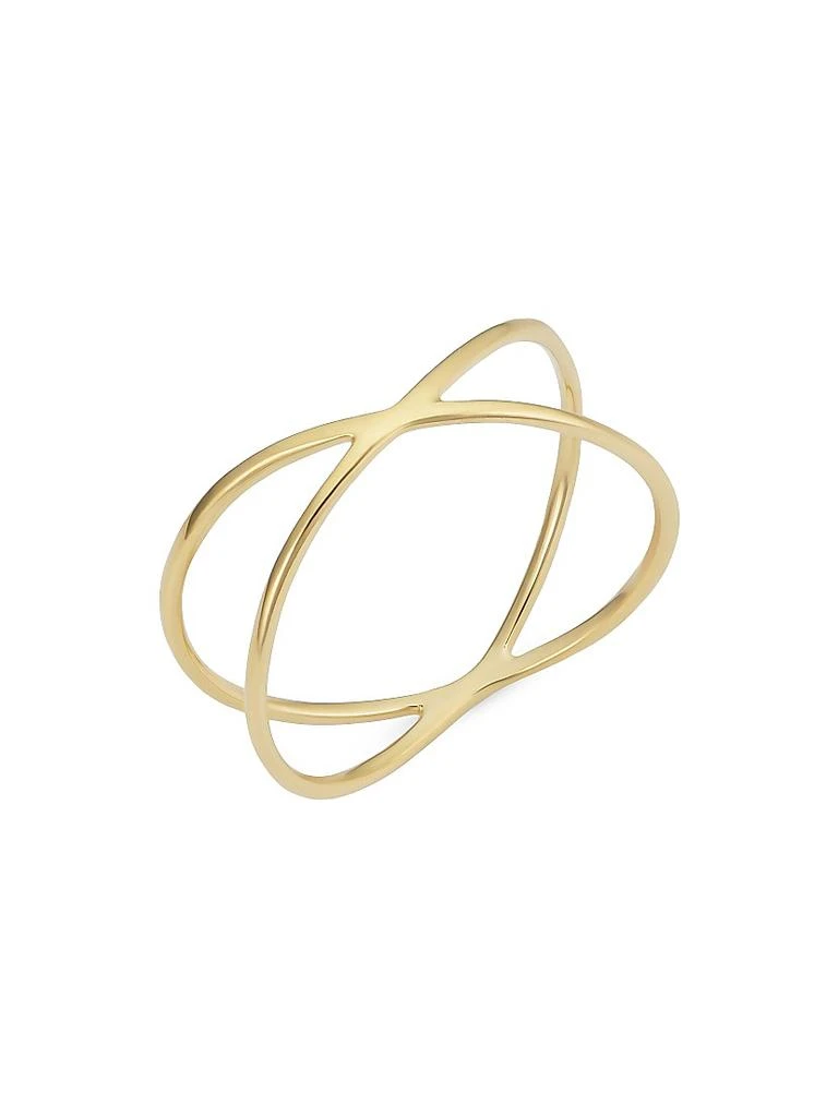 Oradina 14K Yellow Solid Gold West Side Ring 1