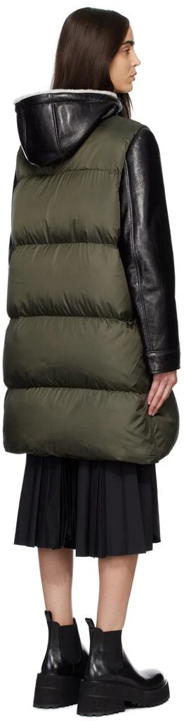 Yves Salomon Khaki Quilted Down Jacket 3