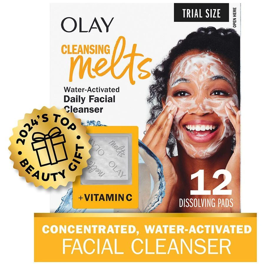 Olay Cleansing Melts + Vitamin C Face Cleanser, Water-Activated Face Wash 2