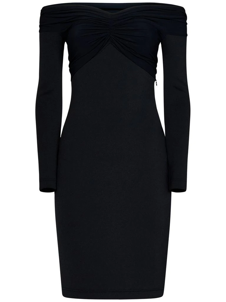 blue ivy off shoulder dress Ivy Ruffle Dress in White & Blue