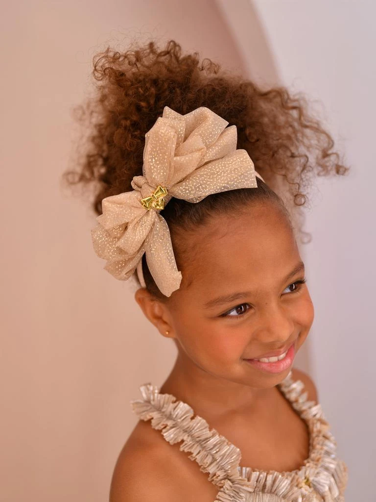 Angels Face Angels Face Girls Gladys Sparkle Tulle Headband in Gold 2