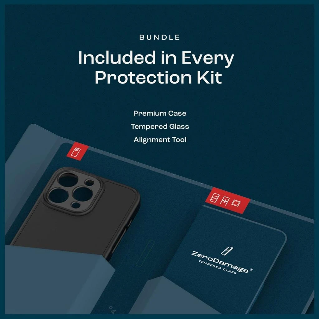 SAHARA - Classic Series Case 
Tempered Glass Kit - Apple iPhone 16 2