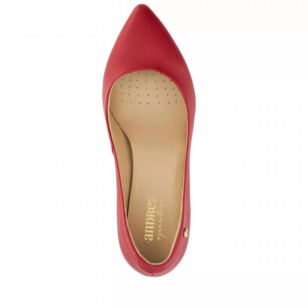 Andrea Women's Block Heel Pumps In Red 3