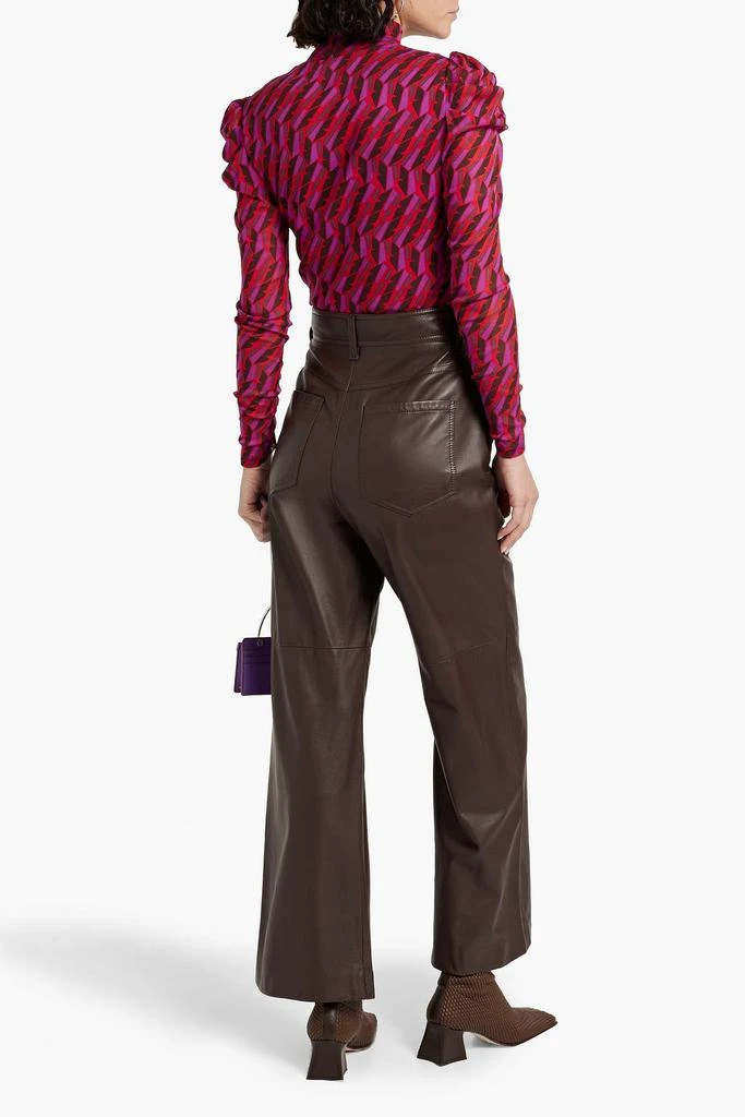 Diane von Furstenberg Remy printed mesh turtleneck top 3