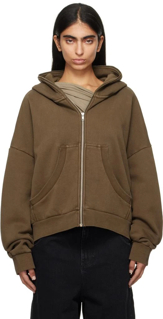 Entire Studios Brown Eternal Zip Hoodie 1
