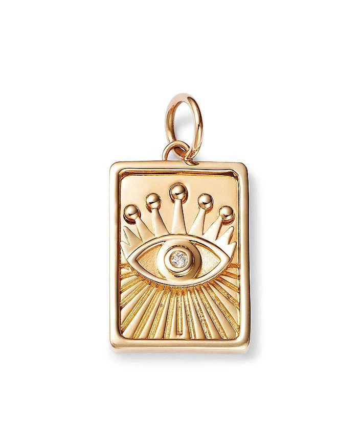 Moon 
Meadow Charm Collection 14K Yellow Gold Diamond Evil Eye Charm