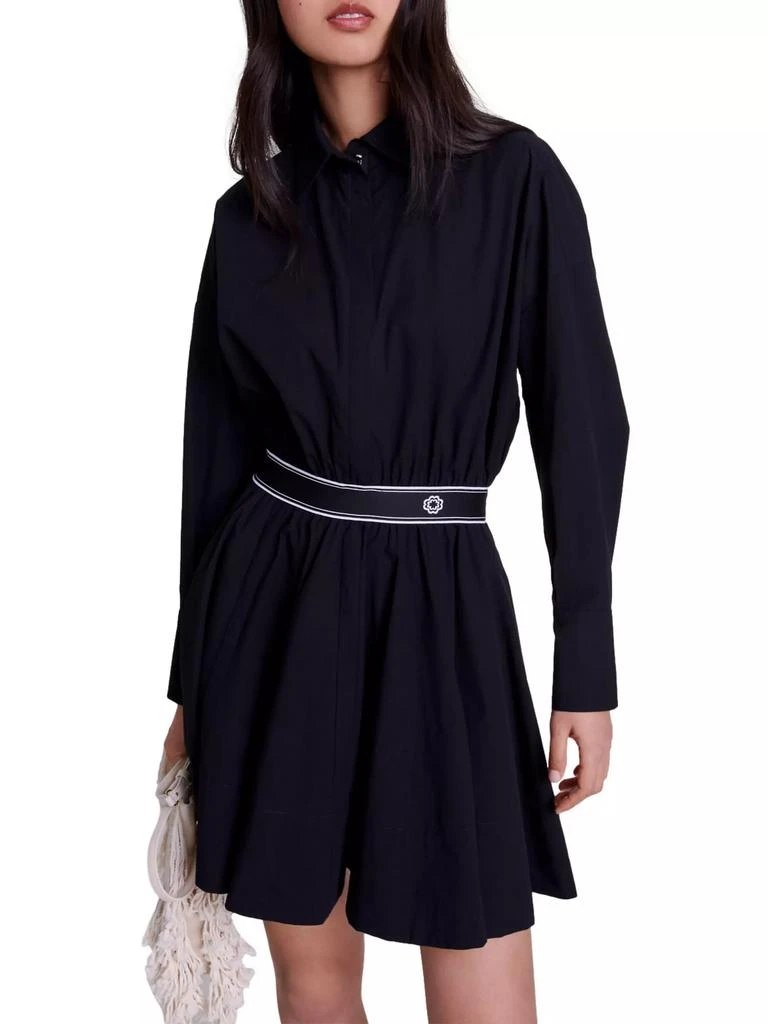 Maje Short Elasticated Shirt Dress 5