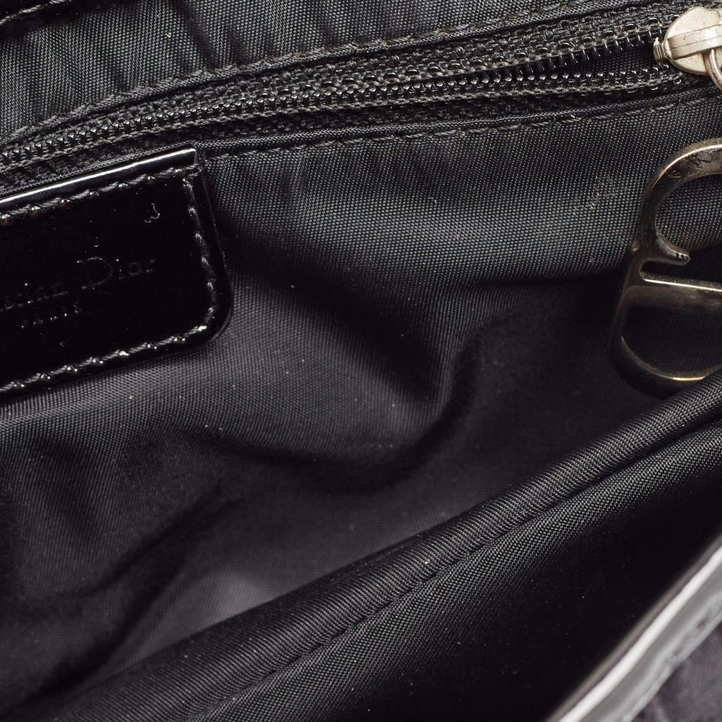 Dior Dior Black Oblique Canvas and Patent Leather XS Saddle Bag 9