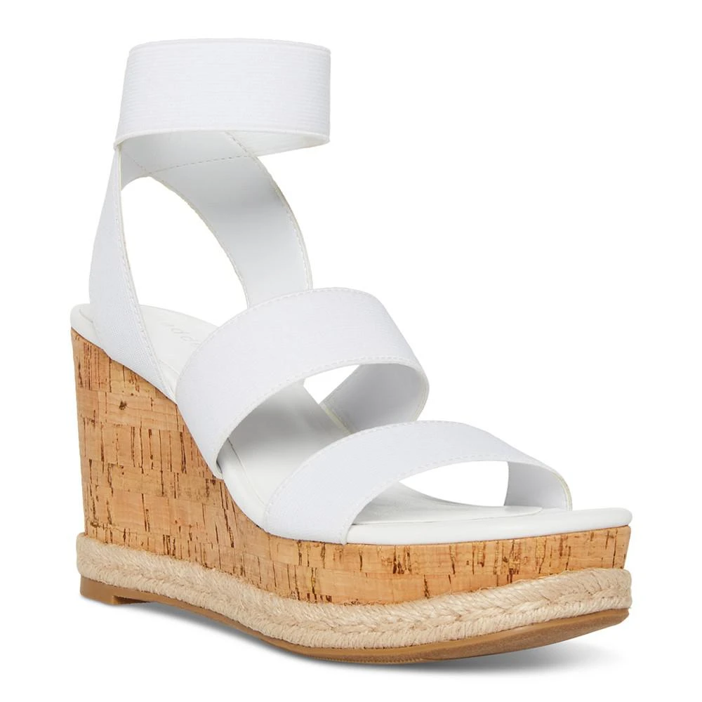 Madden Girl Maranda Stretch Ankle-Strap Platform Wedge Sandals 1