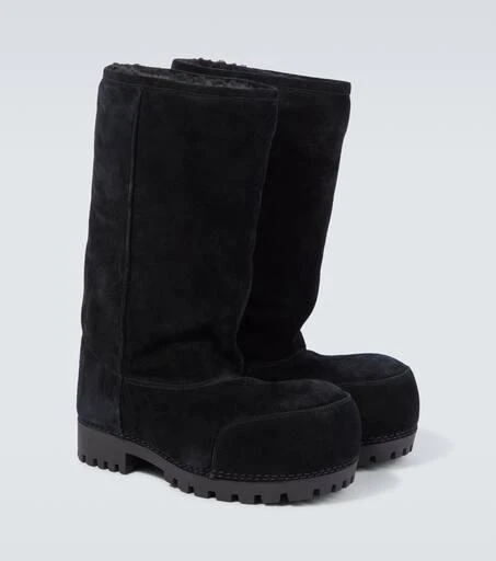 Balenciaga Alaska Fur High suede boots 5