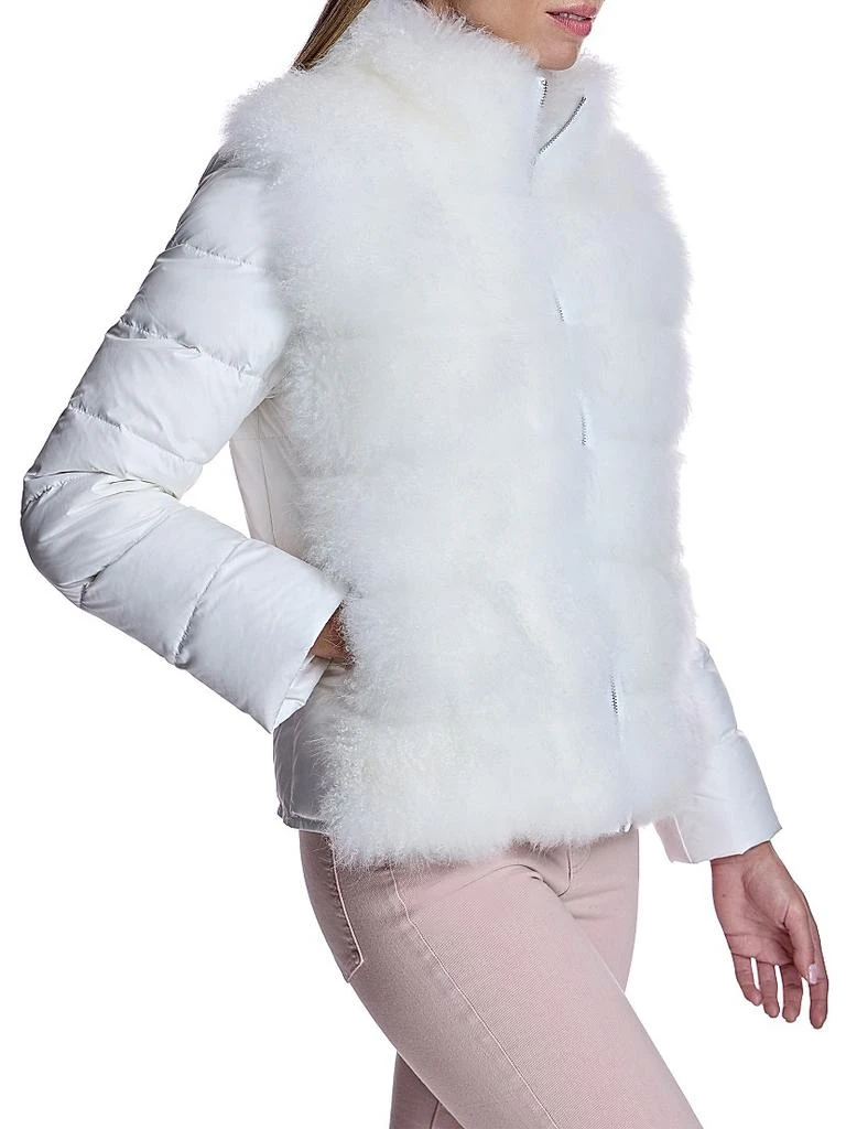 Maximilian Feather Down Fur Trim Jacket 3