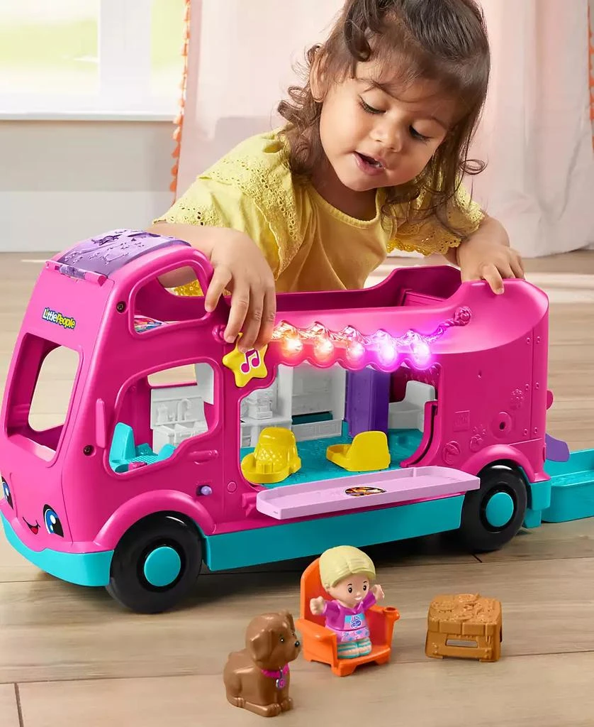 Little People Fisher-Price Barbie Little Dreamcamper RV Playset with Music, Lights and 2 Figures 2