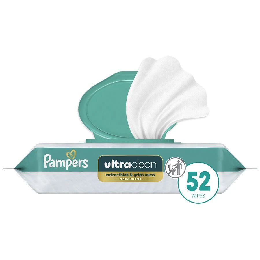 Pampers UltraClean Baby Wipes Fragrance-Free, 52 1