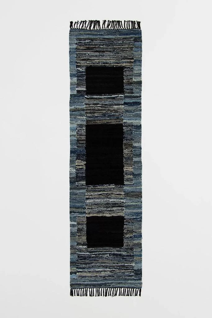 Revival Revival Stovepipe Recycled Denim Washable Runner Rug