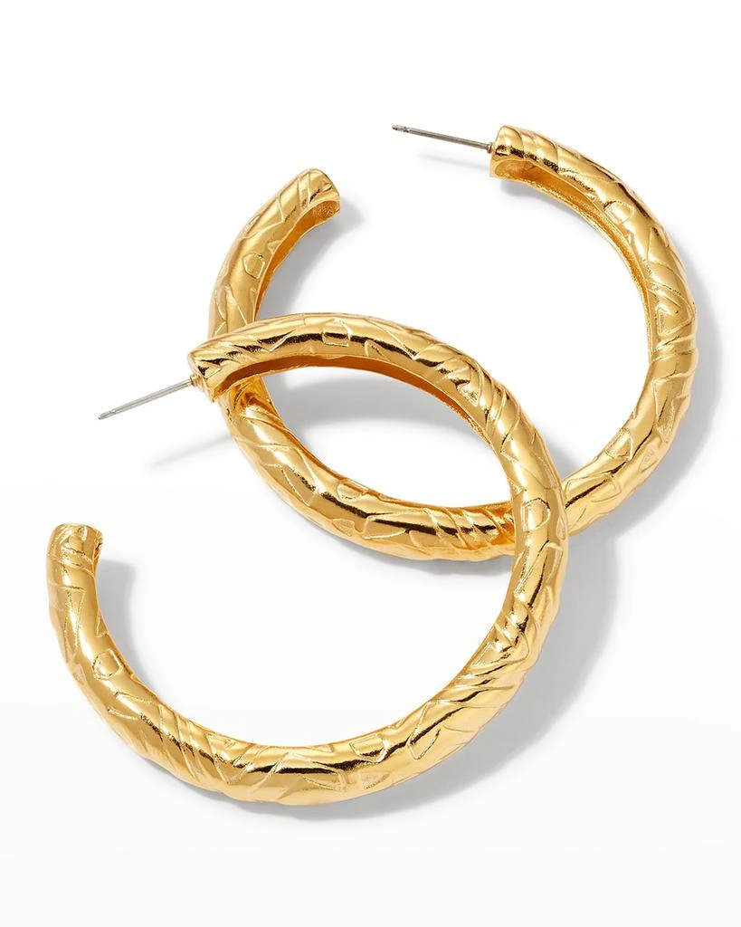 BEN-AMUN Textured Gold Hoop Earrings 3