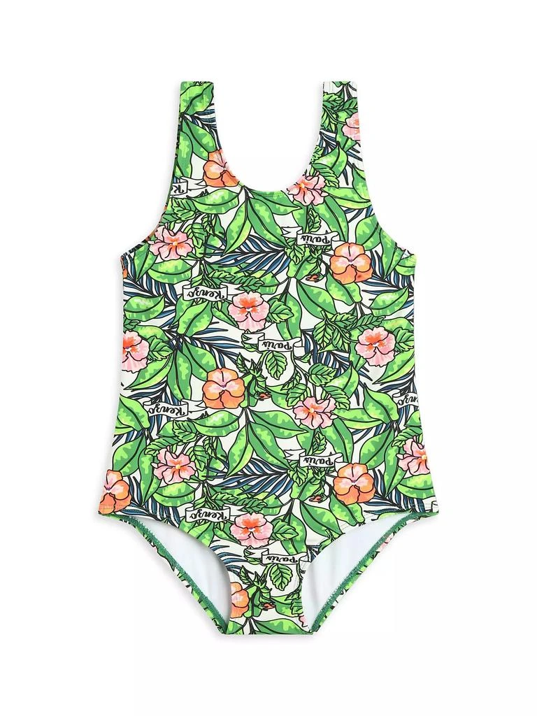 Kenzo Little Girl's & Girl's Floral Print One-Piece Swimsuit 1