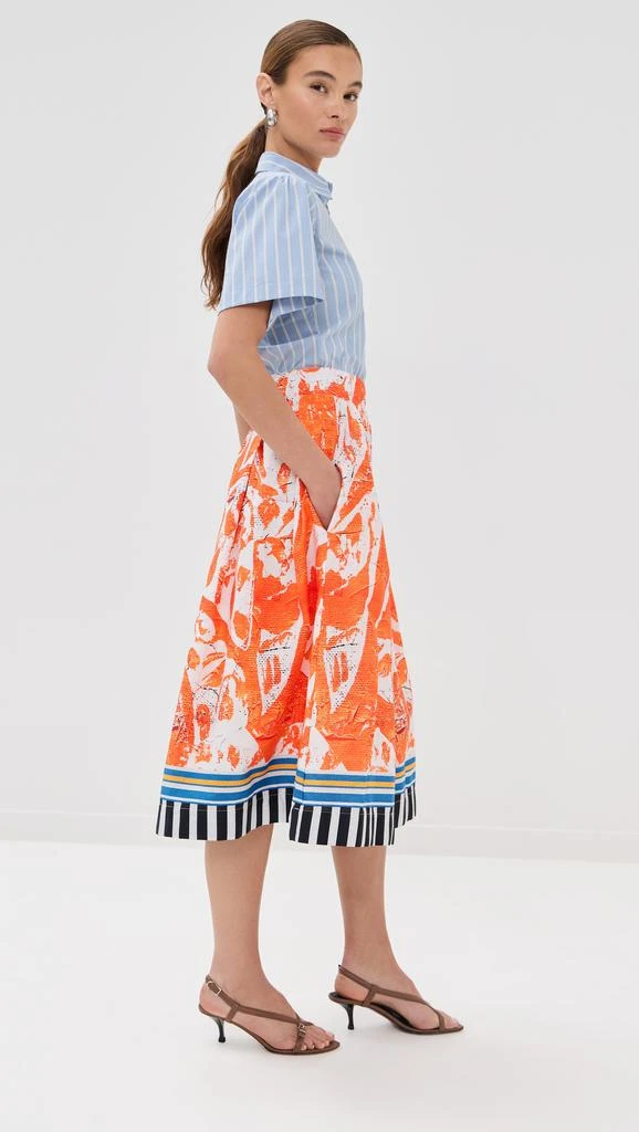 STELLA JEAN Striped Floral Midi Dress 3