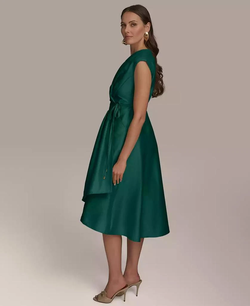 karna formal dress 1960s Malcolm Starr Grey Formal Maxi Dress with Embellished Sleeves